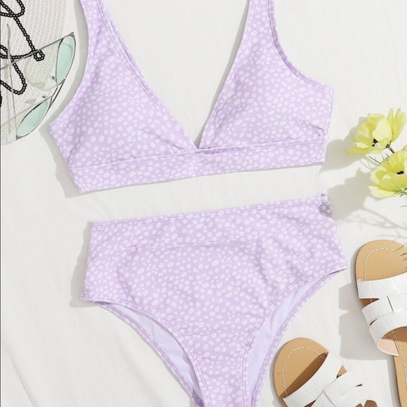 SHEIN Other - Polka Dot Bikini with high waisted bottoms